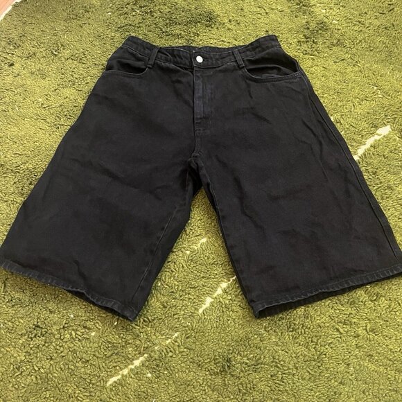 los angeles apparel denim baggy long shorts 14 oz Made In USA Medium - Picture 1 of 4